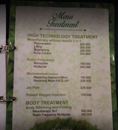 7 Treatment Larissa dengan Harga Mulai Rp 500 Ribu, Cek Daftar Harganya! 7 Treatment Larissa dengan Harga Mulai Rp 500 Ribu, Cek Daftar Harganya!